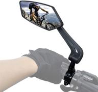 🚲 highly durable blast-resistant adjustable rearview bike mirror with large lens - ideal for mtb handlebars logo