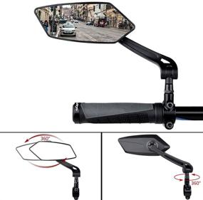 img 3 attached to 🚲 Highly Durable Blast-Resistant Adjustable Rearview Bike Mirror with Large Lens - Ideal for MTB Handlebars