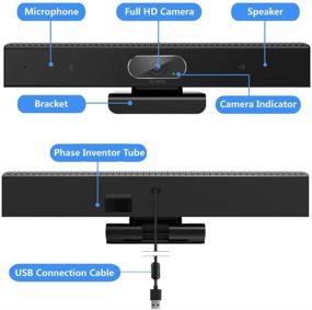 img 3 attached to 📷 High Definition 1080P Conference Webcam with Microphone, Speaker, and Wide Angle Lens - USB Video Conference Camera for Mac, PC, Laptop, Desktop (Black)