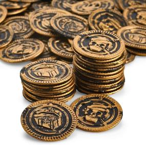 img 2 attached to Kicko Pirate Coins - 72 Pack of Plastic Pirate Doubloons - Treasure Chest Fillers for Kids, Toys Games, Party Favors, Bag Stuffers, Fun Toy, Prize, Pinata Filler