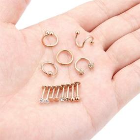 img 1 attached to Lcolyoli Earring Surgical Cartilage Piercing Women's Jewelry