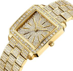 img 3 attached to JBW Cristal Diamonds Gold Plated Stainless