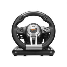 img 2 attached to 🎮 Рулевое колесо для гоночных игр PXN V3II для ПК: универсальное USB-колесо для симулятора автомобиля с углом поворота 180° и педалями для PS3, PS4, Xbox One, Xbox Series X/S, Nintendo Switch.