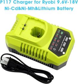 img 3 attached to Powerful P117 Charger for Ryobi 18V-9.6V Lithium-Ion & Ni-Cd/Ni-MH Batteries - P100 P102 P103 P104 P105 P107 P108 P109 P119 P122 Compatible