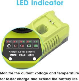 img 2 attached to Powerful P117 Charger for Ryobi 18V-9.6V Lithium-Ion & Ni-Cd/Ni-MH Batteries - P100 P102 P103 P104 P105 P107 P108 P109 P119 P122 Compatible