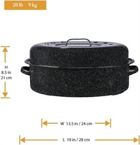 img 3 attached to 🍴 Covered Oval Roaster: Granite Ware 19-Inch for Perfect Roast