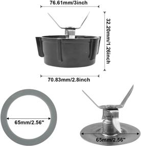 img 3 attached to 🔧 Oster Blender Replacement Parts: Ice Blades, ABS Plastics Base, Stainless Steel Ice Blade, and Rubber O Ring Seal Gaskets - Compatible with Osterizer Blender Accessories