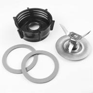 🔧 oster blender replacement parts: ice blades, abs plastics base, stainless steel ice blade, and rubber o ring seal gaskets - compatible with osterizer blender accessories logo