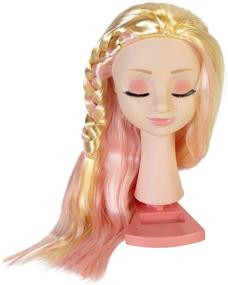 img 1 attached to CGH Cute Girls Hairstyles! Straight Blonde Hair Styling Head Doll