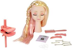 img 2 attached to CGH Cute Girls Hairstyles! Straight Blonde Hair Styling Head Doll