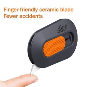 img 2 attached to 🔪 10515 Slice Mini Box Cutter with Ceramic Blade Locking Mechanism, Ambidextrous Keychain Box Opener, Magnetic, 1 Mini Cutter - Secure Blade Position