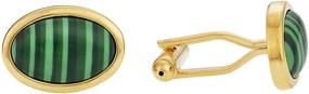 img 3 attached to Stylish Malachite Gold Tone Cufflinks - Elevate Your Style with Cuff Daddy