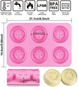 img 1 attached to 🐝 Homemade Delights: Round Honeybee Silicone Molds for Soaps, Lotion Bars, Jello, Bath Bombs, and More! (Pink)"