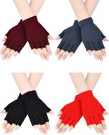 🧤 bememo fingerless gloves mittens: stylish girls' accessories for cold weather logo