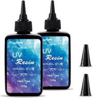 💎 upgrade uv resin 2 pcs set: crystal clear, non-toxic, solar cure - ideal for handmade jewelry, diy crafts, casting, and coating (200g) logo