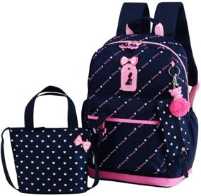 img 4 attached to 🎒 Adanina Printed Backpack Schoolbag: Stylish Shoulder Bag for Students