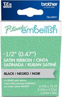 brother p-touch embellish: black print on silver satin ribbon tzer931 - ½” wide x 13.1’ long (for p-touch embellish printer) logo