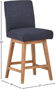 img 1 attached to Stone & Beam Sophia Swivel Counter Height Stool - Navy Blue, Modern Kitchen Seating for Style and Comfort