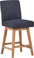 stone & beam sophia swivel counter height stool - navy blue, modern kitchen seating for style and comfort logo