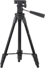 img 4 attached to GIZOMOS GM-G100 51.2'' Lightweight Aluminum Camera Tripod with Bluetooth Remote and Carry Bag: Perfect for DSLR, SLR, Smartphone, iPhone & Android, up to 6.2lb Load Capacity