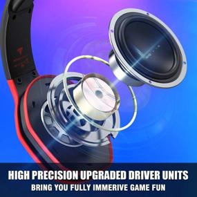 img 1 attached to 🎧 BENGOO G9500 Gaming Headset Headphones for PS4 Xbox One PC Controller - Over Ear Headphones with 720° Noise Cancelling Mic, Bicolor LED Light, Soft Memory Earmuffs - Compatible with Gamecube, Super Nintendo, and PS5