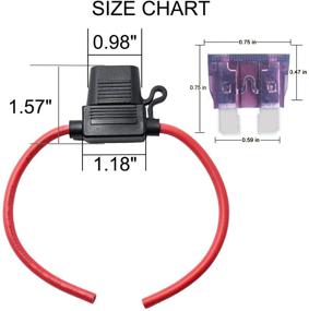 img 2 attached to 🔌 MuHize держатель предохранителя стандартного инлайна 10 калибра - 2021 обновленное видение, держатель предохранителя 12 В с стандартным предохранителем APR ATO ATC 40А (4 шт.)