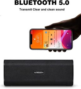 img 1 attached to 🔊 ARISEN SoundBox Pro: Портативные Bluetooth-колонки с 10W стереозвуком и водонепроницаемым наружным динамиком, Bluetooth 5.0, громче звук, множественные порты подключения.