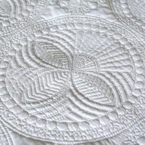 img 2 attached to 🏻 Cotton Embossed Baby Blanket: House White Baby Quilt, 36x46inch - Luxuriously Soft and Stylish