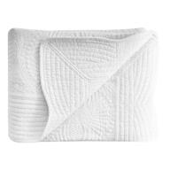 🏻 cotton embossed baby blanket: house white baby quilt, 36x46inch - luxuriously soft and stylish logo