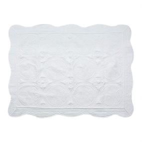 img 3 attached to 🏻 Cotton Embossed Baby Blanket: House White Baby Quilt, 36x46inch - Luxuriously Soft and Stylish