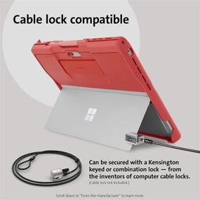 img 2 attached to 🔴 Kensington Blackbelt 2nd Degree Rugged Case for Surface Pro 7, 7+, 6, 5, & 4 - Red: Protect Your Device with Durability