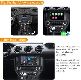 img 3 attached to 🚗 ZWNAV Ford Mustang GT 2015-2019 Автомагнитола на Android 10.0 с GPS-навигацией, WiFi, Bluetooth, DSP, Carplay, IPS-сенсорным экраном, приемником AM/FM.