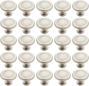 img 4 attached to 🔘 Premium Satin Nickel Kitchen Cabinet Knobs - 1-1/4" (32mm), 25-Pack Drawer Knobs by Franklin Brass