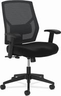 🪑 hon crio high-back fabric mesh task chair for office desk - black (hvl581) логотип