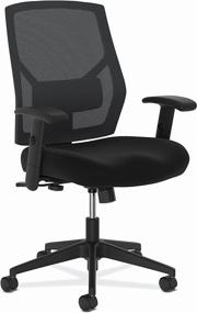 img 4 attached to 🪑 HON Crio High-Back Fabric Mesh Task Chair for Office Desk - Black (HVL581)