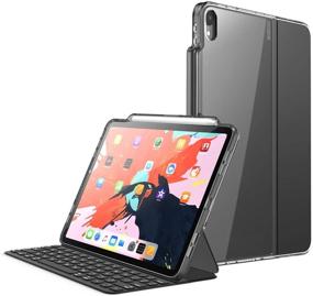 img 4 attached to Чехол i-Blason Halo V2.0 серии 11 дюймов для iPad Pro 2018, черного цвета, предназначенный для Smart Keyboard, совместимый с официальным Smart Folio, с держателем для карандаша