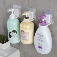 🚿 efficient shower gel bottle rack and seamless hanging bracket for bathroom wall - 3 pack logo