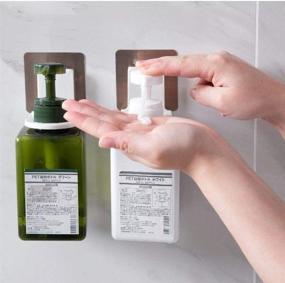 img 3 attached to 🚿 Efficient Shower Gel Bottle Rack and Seamless Hanging Bracket for Bathroom Wall - 3 Pack