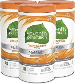 img 4 attached to 🍋 Seventh Generation Lemongrass Citrus Disinfecting Multi-Surface Wipes, Pack of 3 (70 Count, Packaging May Vary)