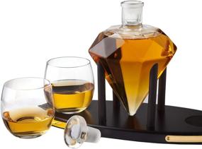 img 3 attached to 🥃 Exquisite Whiskey Decanter Set with Diamond Cocktail Glasses: Elevate Your Drinking Experience