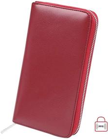 img 3 attached to Stylish Leather Checkbook Accordion Handbags & Wallets with Blocking Holder for Women
