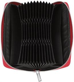 img 2 attached to Stylish Leather Checkbook Accordion Handbags & Wallets with Blocking Holder for Women
