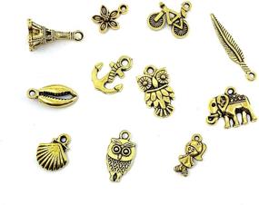 img 2 attached to YETOOME 50 PCS Tibetan Gold Charms Mixed Pendants - Ideal for Jewelry Making and Crafting