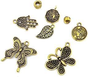 img 3 attached to YETOOME 50 PCS Tibetan Gold Charms Mixed Pendants - Ideal for Jewelry Making and Crafting