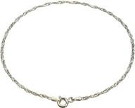 💎 sterling silver nickel-free singapore chain anklet - imported from italy logo
