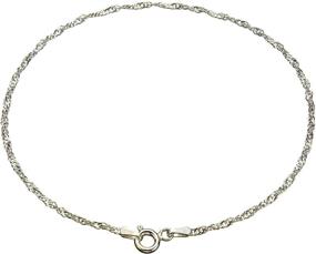 img 3 attached to 💎 Sterling Silver Nickel-Free Singapore Chain Anklet - Imported from Italy