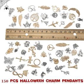 img 1 attached to 🔮 Complete Tibetan Antique Charms Kit with Metal Gold and Silver Charms, Expandable Bangle Bracelets, and Open Jump Rings - 380 Pieces