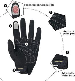 img 1 attached to 🧤 Motorcycle Touchscreen Full Finger Gloves for Women and Men - Ideal for Motocross, Road Racing, and Outdoor Sports