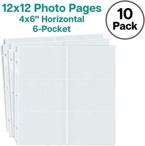 img 3 attached to Dunwell 12x12 Photo Album Refill Pages - Landscape Orientation, Holds 120 4x6 Photos (10 Pack), 3 Ring Binder Photo Sleeves, Post Bound Scrapbook Album 12x12, Archival Quality Page Protectors 12x12