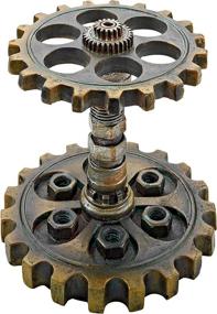 img 1 attached to 🖋️ Vintage Industrial Steampunk Dual Gear Pen Holder: Design Toscano CL68401 in Antique Gold